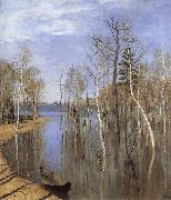 Isaac Levitan Springtime Flood Germany oil painting artist